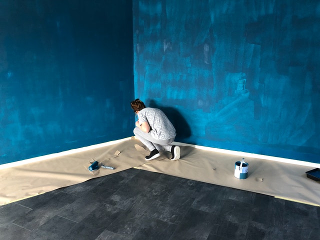 blue paint